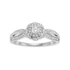 Simply Vera Vera Wang 14k White Gold 3/8 Carat T.w. Diamond Halo Engagement Ring, Women's