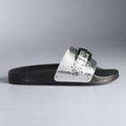 Simply Vera Vera Wang Symbols Women's Slides, Size: 8.5, Light Grey