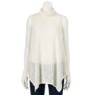 Women's Apt. 9&reg; Metallic Turtleneck Tunic, Size: Small, White