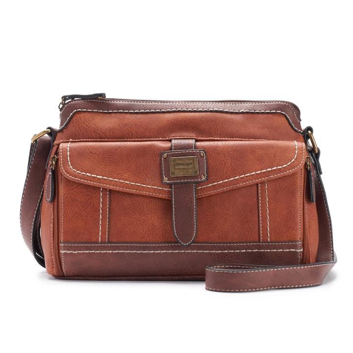 Concept Morgan Two-tone Accordion Organizer Crossbody Bag, Women's, Brown
