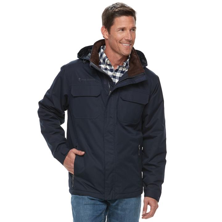 Men's Free Country Microfiber Jacket, Size: Small, Blue (navy)
