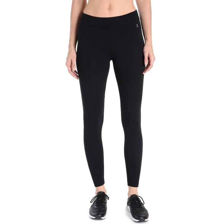Women's Danskin Wide Waist Ankle Leggings, Size: Medium, Black
