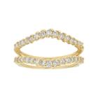 14k Gold 1/2 Carat T.w. Diamond Enhancer Wedding Ring, Women's, Size: 8, White