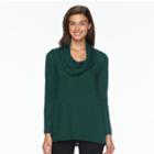 Women's Ab Studio Cowlneck Tee, Size: Small, Dark Green