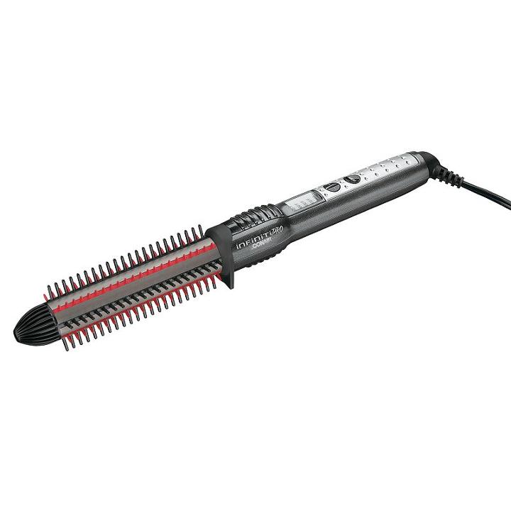 Conair Infiniti Pro 1-in. Nano Tourmaline Ceramic Styling Brush, Silver