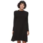 Juniors' So&reg; Keyhole Back Swing Dress, Teens, Size: Large, Black