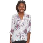 Juniors' Candie's&reg; Printed Lace Blouse, Teens, Size: Xl, White