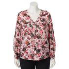 Juniors' Plus Size Candie's&reg; Zip-neck Roll-tab Top, Girl's, Size: 2xl, White Oth