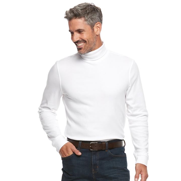 Men's Croft & Barrow&reg; Classic-fit Turtleneck, Size: Xxl, White