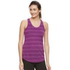 Women's Tek Gear&reg; Stripe Racerback Tank, Size: Large, Med Purple