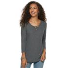 Women's Sonoma Goods For Life&trade; Supersoft Textured Tunic, Size: Medium, Grey (charcoal)