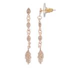 Lc Lauren Conrad Leaf Link Nickel Free Linear Drop Earrings, Women's