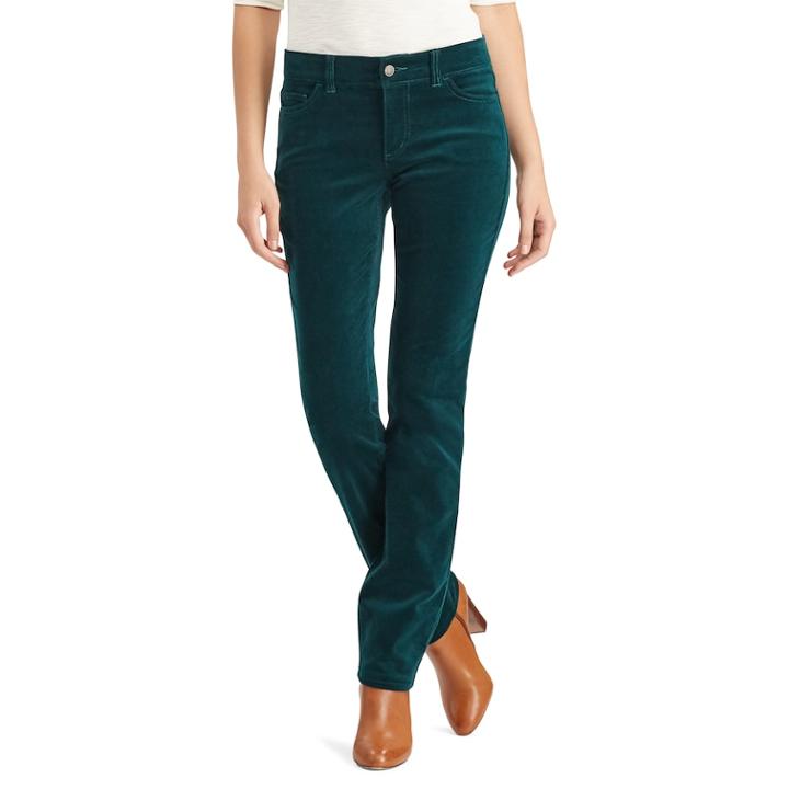 Women's Chaps 4-way Stretch Pant, Size: 12 Short, Green