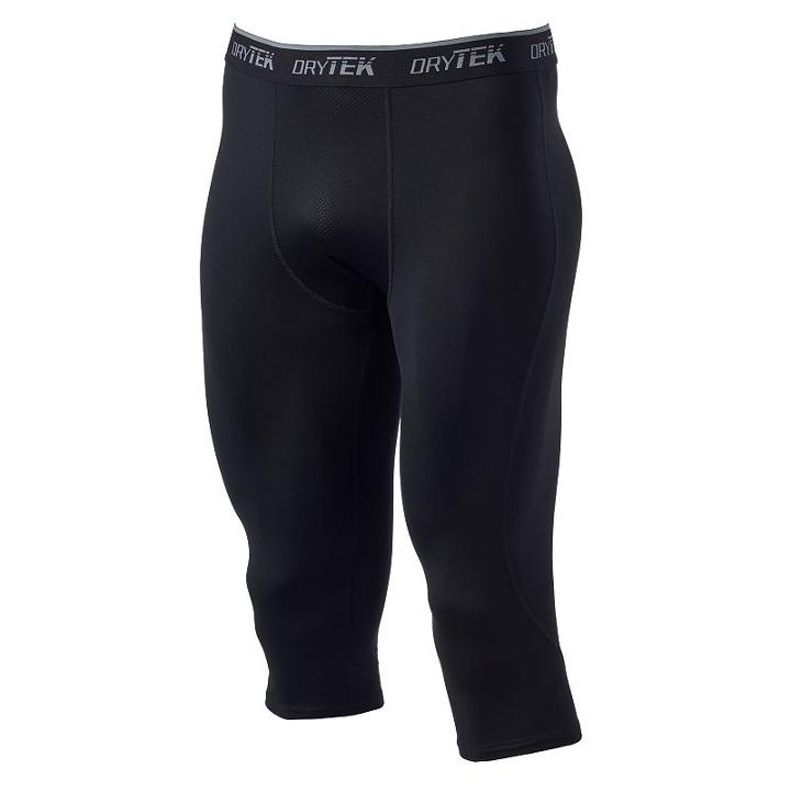 Men's Tek Gear&reg; Dry Tek Baselayer 3/4 Pants, Size: Large, Black
