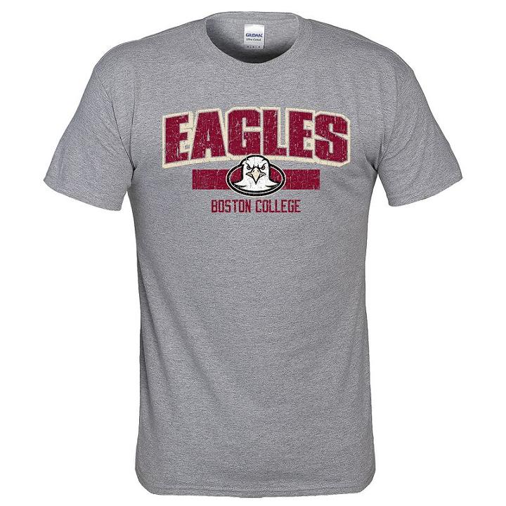 Men's Boston College Eagles Operator Tee, Size: Medium, Med Grey