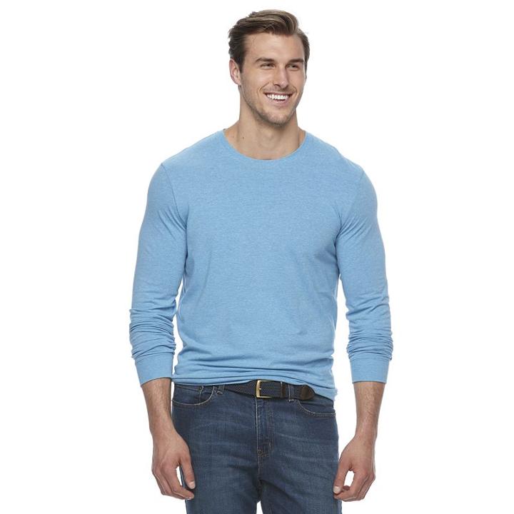 Big & Tall Men's Sonoma Goods For Life&trade; Modern-fit Flexwear Tee, Size: Xxl Tall, Med Blue