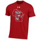 Boys 8-20 Under Armour Wisconsin Badgers Youth Live Tee, Size: S 8, Red
