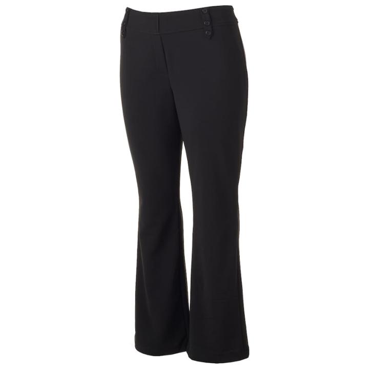 Juniors' Plus Size Joe B Pull-on Bootcut Pants, Teens, Size: 2xl, Black
