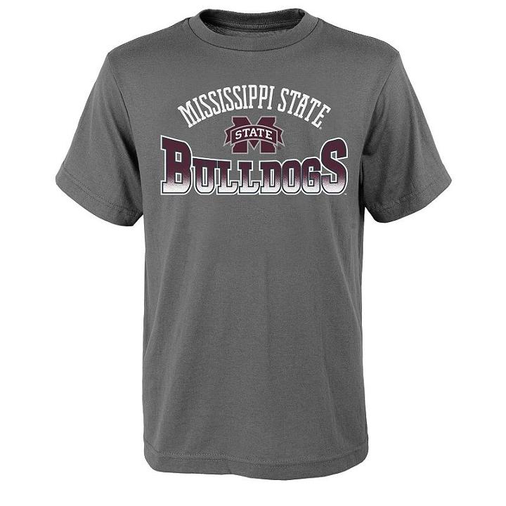 Boys 8-20 Mississippi State Bulldogs Fade Tee, Boy's, Size: M(10-12), Grey (charcoal)