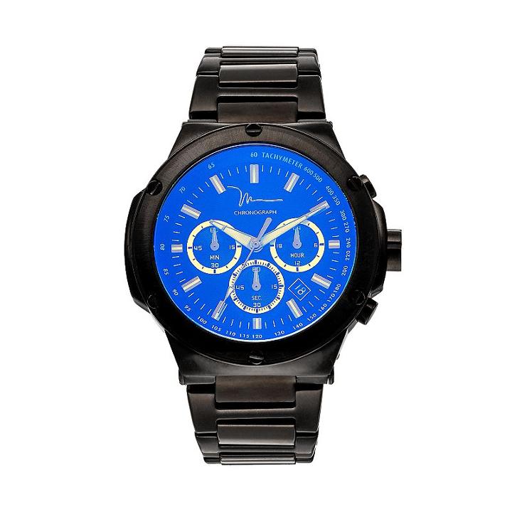 Marc Anthony Men's Modern Masculinity Stainless Steel Chronograph Watch, Size: Large, Black