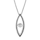 Forever Classic Sterling Silver 5/8 Carat T.w. Lab-created Moissanite Marquise Pendant, Women's, Size: 18, White