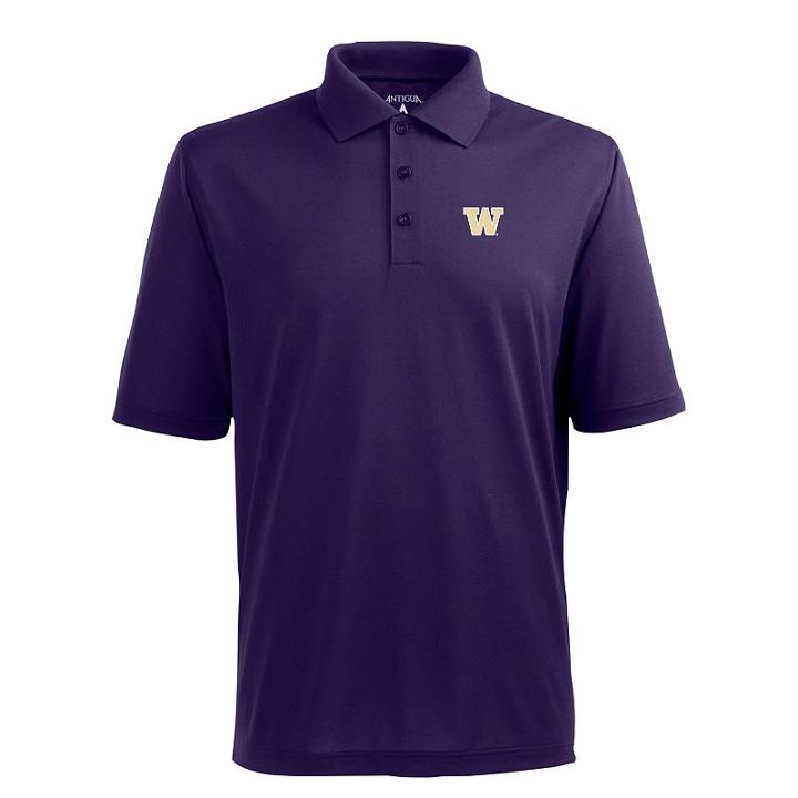 Men's Washington Huskies Pique Xtra Lite Polo, Size: Medium, Purple