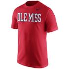 Men's Nike Ole Miss Rebels Wordmark Tee, Size: Large, Red