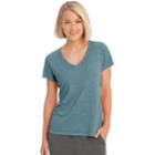 Women's Champion Authentic Burnout Short Sleeve Tee, Size: Medium, Aqua Tonic