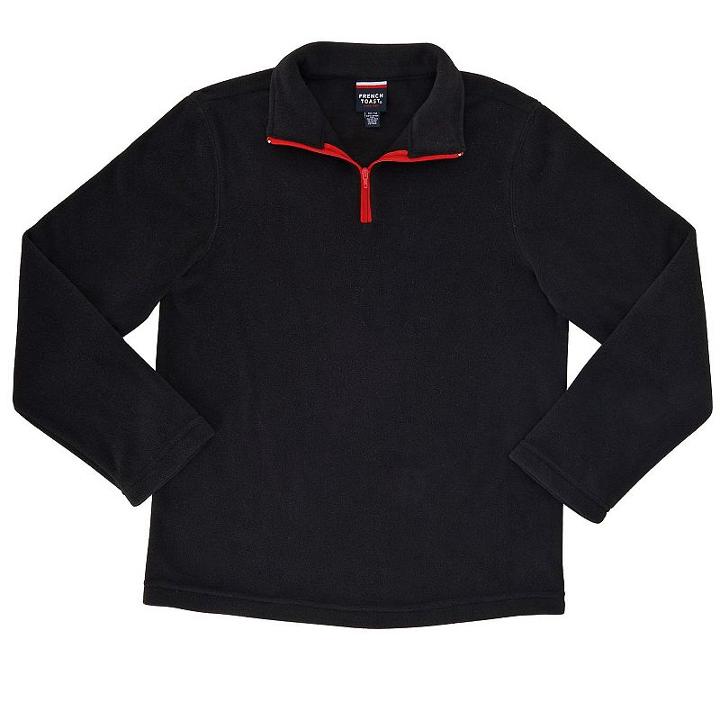 Girls 8-16 French Toast 1/4-zip Fleece Mockneck Pullover, Girl's, Size: 8, Black