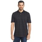 Big & Tall Arrow Window Pane Polo, Men's, Size: 3xl Tall, Black