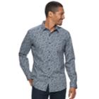 Men's Marc Anthony Slim-fit Stretch Woven Button-down Shirt, Size: Large, Dark Blue