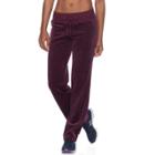 Women's Tek Gear&reg; Velour Drawstring Pants, Size: Large, Drk Purple