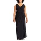 Plus Size Chaps Ruffled Evening Gown, Women's, Size: 20 W, Black