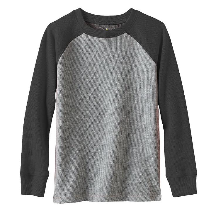 Boys 4-7x Jumping Beans&reg; Thermal Raglan Tee, Boy's, Size: S(4), Black
