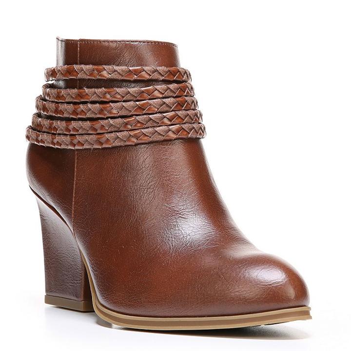 Lifestride Western Women's Ankle Boots, Size: 8 Wide, Brown