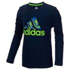 Boys 8-20 Adidas Fill Logo Tee, Size: Medium, Blue (navy)