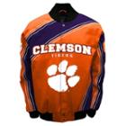 Men's Franchise Club Clemson Tigers Warrior Twill Jacket, Size: Large, Orange