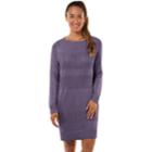Women's Soybu Retreat Long Sleeve Sweater Dress, Size: Medium, Med Purple