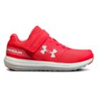 Under Armour Surge Preschool Girls' Running Shoes, Size: 1, Red