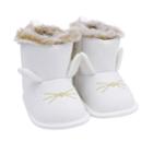 Baby Girl Carter's Bunny Boot Crib Shoes, Size: 3-6 Months, White