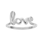 Primrose Sterling Silver Love Ring, Women's, Size: 7, Grey
