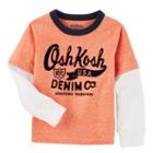 Boys 4-12 Oshkosh B'gosh Orange Mock Layer Logo Tee, Size: 12