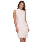 Women's Sharagano Sleeveless Floral Lace Dress, Size: 16, Dark Pink