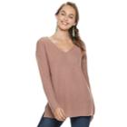 Juniors' Pink Republic Cutout Back Sweater, Teens, Size: Small, Lt Beige