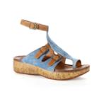 Rocky 4eursole Scroll Women's Toe-ring Sandals, Size: 42, Blue