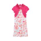 Girls 7-16 & Plus Size Speechless Mock-layered Cardigan Floral Dress With Necklace, Size: 12, Red