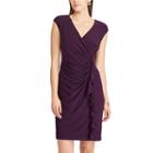 Women's Chaps Ruffled Sheath Dress, Size: Large, Purple