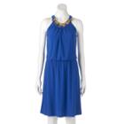 Women's Msk Chain Blouson Dress, Size: Small, Blue Other