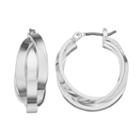 Dana Buchman Intertwined Triple Hoop Earrings, Women's, Silver