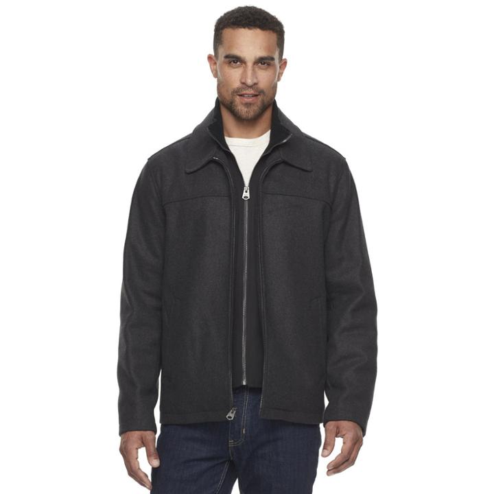 Men's Dockers Wool-blend Coat, Size: Xl, Dark Grey
